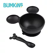Bumkins 迪士尼寶寶矽膠餐碗組- 黑色米奇