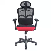 DR. AIR 兩用式可拆氣墊座墊人體工學辦公網椅(2203)-(黑、藍、紅) 紅