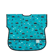 Bumkins 防水短袖圍兜兜- 藍色森林