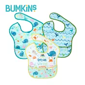 Bumkins 防水圍兜兜(三件組) 海洋鯨魚