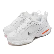 Nike 休閒鞋 Air Monarch IV PRM 男鞋 白 銀 復古 保暖內裡 皮革 老爹鞋 AV6676-100