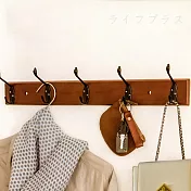 原木鋅合金天鵝上下5勾掛架-2支組