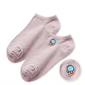 【ONEDER旺達棉品】韓系電繡船襪 柔棉刺繡襪 台灣製棉襪- 粉膚(棒棒糖) GK-E107