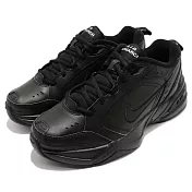 Nike 休閒鞋 Air Monarch IV 黑 全黑 老爹鞋 皮革 厚底 復古 男鞋 415445-001 23cm BLACK/BLACK
