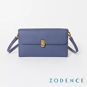 ZODENCE NIKO進口牛皮手拿皮夾包 藕藍