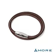 &MORE愛迪莫 Mega Power 經典鈦鍺手環- M 咖啡