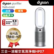 【限量福利品加贈濾網】Dyson戴森 Purifier Hot+Cool 三合一涼暖風扇空氣清淨機 HP07 銀白色