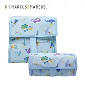 【MARCUS＆MARCUS】動物樂園攜帶式保溫保冷餐袋-藍