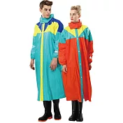 達新牌  創意家尼龍彩披雨衣 XL 橘紅色