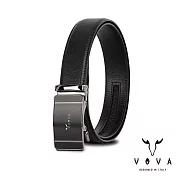 【VOVA】台灣總代理 商務男仕簡約造型自動扣皮帶-鎗色/VA015-006-SGU