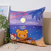 義大利Fancy Belle 麂皮靠墊 45x45cm 拉拉熊-海灘之夜
