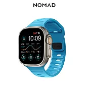 美國NOMAD Apple Watch專用運動風FKM橡膠錶帶-49/45/44/42mm- 海洋藍