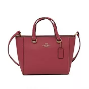 COACH 質感皮革托特包-莓粉