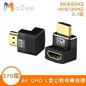 【魔宙】2.1版 8K UHD 8K60HZ/4K120HZ L型公對母270度轉接頭
