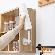 【iSFun】L型伸縮＊無痕壁貼滾筒紙巾收納架2入  白