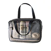 【iSFun】中華圖騰＊透視PVC防水大容量方型肩背包  灰