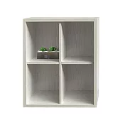 JP Kagu 現代簡約開放式四格空櫃-深39cm(收納櫃/展示櫃/書櫃) 雲灰白