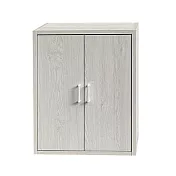 JP Kagu 現代簡約雙門四格櫃-深39cm(收納櫃/書櫃/門櫃) 雲灰白