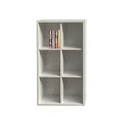 JP Kagu 現代簡約開放式六格空櫃-深39cm(收納櫃/展示櫃/書櫃) 雲灰白