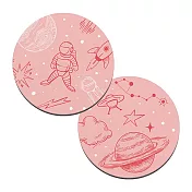 軟式珪藻土吸水杯墊 宇宙系列 杯墊 珪藻土杯墊 (2入/組)(10*10*0.5cm) 少女星球