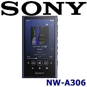 SONY NW-A306 袖珍便攜好音質 觸控螢幕音樂播放器 公司貨保固12+6個月 3色 藍色
