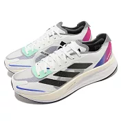 adidas 慢跑鞋 Adizero Boston 11 M 男鞋 白 黑 厚底 路跑 運動鞋 愛迪達 HQ3693