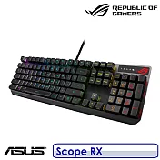【5月底前送原廠電競滑鼠墊】ASUS 華碩 ROG Strix Scope RX RGB 光學機械鍵盤 紅軸