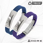 &MORE愛迪莫 Triboost 極致鈦鍺手環 (白鋼) - 亞維儂紫