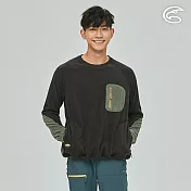 ADISI 男雙搖剪保暖圓領T AL2221019 (M-2XL)｜刷毛 抗靜電 吸濕快乾 輕量 機能 休閒 L 宙黑