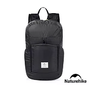 Naturehike 22L云雁輕量防水摺疊後背包 攻頂包 A017-B  黑色