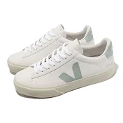 Veja 休閒鞋 Campo Chromefree Leather 女鞋 白 水藍 奶油底 小白鞋 CP0502485A 25cm EXTRA WHITE/MATCHA