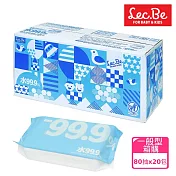 日本LEC 純水99.9%一般型濕紙巾箱購 80枚x20入