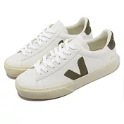 Veja 休閒鞋 Campo Chromefree Leather 女鞋 白 墨綠 皮革 奶油底 CP0502347A