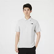 The North Face M MFO COTTON POLO 男 棉質透氣短袖POLO衫-灰-NF0A5B469B8 S 灰色
