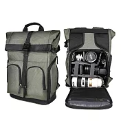 【Prowell】一機多鏡多功能相機後背包 相機保護包 專業攝影背包 單眼相機後背包 WIN-23233 贈送防雨罩 綠色