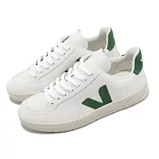 Veja 休閒鞋 V-12 Leather 女鞋 白 草綠 經典 小白鞋 法國 奶油底 XD0202336A