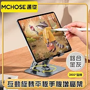 邁從MCHOSE 實心加厚『互動旋轉支架』平板手機增高架 鋁合金灰