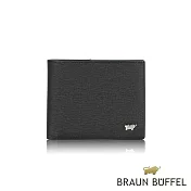 【BRAUN BUFFEL 德國小金牛】台灣總代理 瓦拉頓 8卡男夾(網路限定)-黑色/BF397-313-BK