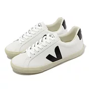 Veja 休閒鞋 Esplar Logo Leather 女鞋 白 黑 皮革 法國小白鞋 EO0200005A 24cm EXTRA WHITE/BLACK