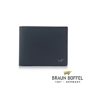 【BRAUN BUFFEL 德國小金牛】台灣總代理 默瑟-II 8卡男夾(網路限定)-印度藍/BF384-313-II