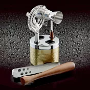 《BarCraft》量杯+搗棒調酒工具4件 | 雪克杯 搖酒器 隔冰匙 吧平匙 調酒用具 - 附座