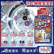 日本獅子化工-PIX液體浸透強力除黴去垢消臭洗衣槽清潔劑550g/瓶(防汙垢再沾染洗滌劑,約60天長效,滾筒/直立/雙槽洗衣機皆適用)