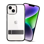 For iPhone14 / 13 6.1 閃耀可站立透明手機保護殼 黑色