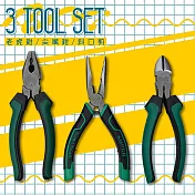 6吋老虎鉗 尖嘴鉗 斜口剪3件萬用工具組