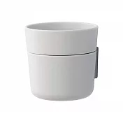 日本Like-it｜牆壁裝飾雙層儲物收納杯(盒) 灰色