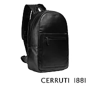 【Cerruti 1881】限量2折 義大利頂級小牛皮後背包 全新專櫃展示品(黑色 CEZA05660M)