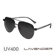Lavender偏光片太陽眼鏡 飛官鏡腳設計款 典雅灰黑 3254 C2 典雅灰黑