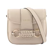 SEE BY CHLOE Saddie 閃亮山羊皮翻蓋斜背包 (米色)