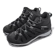 Merrell 登山鞋 Alverstone 2 Mid GTX 女鞋 黑 戶外 防水 襪套式 ML037040 23cm BLACK/BLACK