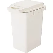 日本RISU｜(H&H系列)掀蓋式抗菌防臭連結垃圾桶33L 白色